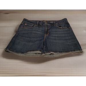 Denizen From Levi's Women's Modern Shorts Blue Denim Cuffed Hem SIZE 12